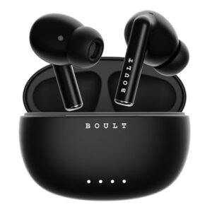 Boult Audio W20 Truly Wireless in Ear Earbuds with 35H Playtime, Zen™ ENC Mic, 45ms Low Latency, 13mm Bass Drivers, Type-C Fast Charging, Made in India, Touch Controls, IPX5 ear buds TWS (Space Black)