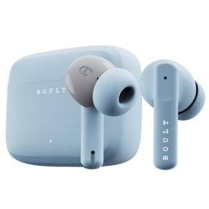 Boult Z60 Truly Wireless in Ear Earbuds with 60H Playtime, Zen™ ENC Mic, 50ms Low Latency, 13mm Bass Drivers, Type-C Fast Charging, Made in India, BT V5.3, Touch Control, IPX5 Ear Buds (Powder Blue)