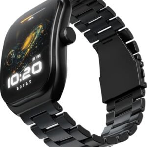 Boult Newly Launched Trail Smart Watch 2.01” 3D Curved HD Display, Bluetooth Calling, Working Crown,190+Watchfaces,500 Nits Brightness,AI Voice Assistant,SpO2 Monitoring,120+ Sports Mode(Metal Black)