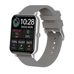 Swott Armor 007 1.69″ Full Touch Made in India Smart Watch Bluetooth Voice Calling for Men & Women with Multiple Sports Mode & Faces with Health Monitoring Feature SpO2 & Heart Rate (Silver/Grey)