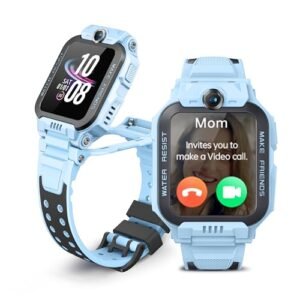 IMOO Kids Watch Phone Z7 [4G Cellular + GPS + Health], 4G Kids Smartwatch, HD Video & Voice Call, GPS Enabled with 14 Days Historical Track, Kids Emotion Detector, HeartRate, Body Temp., SPO2 (Blue)