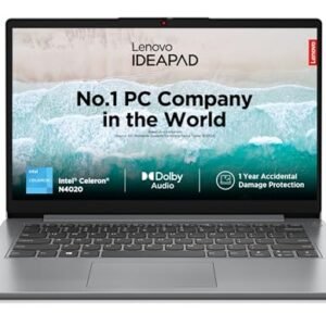 Lenovo IdeaPad Slim 1 Intel Core Celeron N4020 14″ HD Thin and Light Laptop (8GB/512GB SSD/Windows 11 Home/Office 21/1Yr Warranty/Cloud Grey/1.3Kg), 82V6009LIN