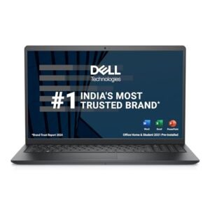 Dell 15 Thin & Light Laptop, Intel Core 13th Generation i5-1334U Processor, 16GB DDR4 & 512GB SSD, 15.6″ (39.62cm) FHD 120Hz 250 nits, Windows 11 + MSO’21 + 15 Month Mcafee, Carbon Black, 1.66kg