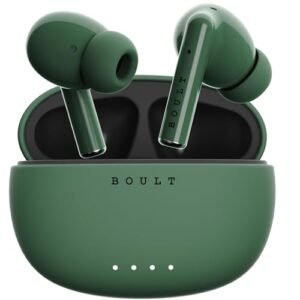 Boult Audio W20 Truly Wireless in Ear Earbuds with 35H Playtime, Zen™ ENC Mic, 45ms Low Latency, 13mm Bass Drivers, Type-C Fast Charging, Made in India,Touch Controls, IPX5 Ear Buds TWS (Pine Green)