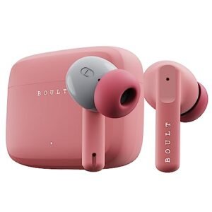 Boult Z60 Truly Wireless in Ear Earbuds with 60H Playtime, Zen™ ENC Mic, 50ms Low Latency, 13mm Bass Drivers, Type-C Fast Charging, Made in India, BT V5.3, Touch Control, IPX5 ear buds (Flamingo Pink)