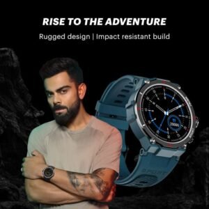 Noise Force Rugged & Sporty 1.32″ Bluetooth Calling Smart Watch, 550 NITS, 7 Days Battery, AI Voice Assistance, Smart Watch for Men (Jet Black)